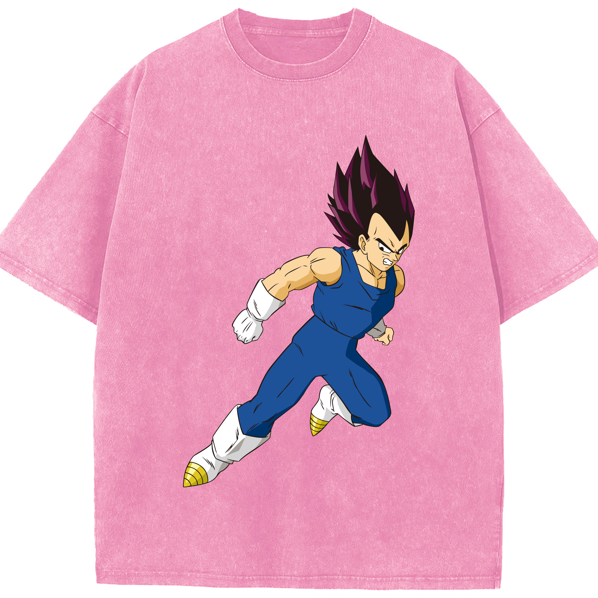 （画像用） ドラゴンボール ベジータ四世（Bejīta Yonsei）DRAGON BALL Vegeta IV 綿100% ヴィンテージ風 半袖Tシャツ（フロントプリント）